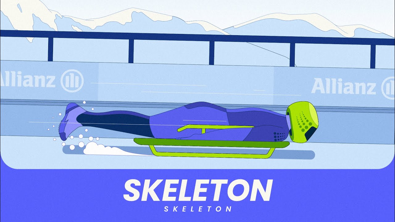 Cena do vídeo sobre o esporte skeleton